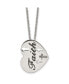 ფოტო #1 პროდუქტის and Enameled FAITH Heart Cross Cut out Pendant Cable Chain