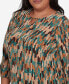 Фото #5 товара Plus Size Emerald Isle Women's Chenille Vertical Texture Top