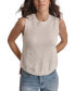 ფოტო #1 პროდუქტის Women's Cotton Bouclé Sleeveless Sweater