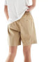 Фото #5 товара GANT drawstring logo stretch cotton shorts in khaki beige