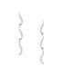 ფოტო #2 პროდუქტის Women's Essential Waves Stainless Steel Long Drop Earrings