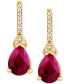 Ruby (3/8 ct. t.w.) & Diamond Accent Drop Earrings in 14k Gold