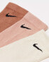 Nike Training Everyday Plus Cushioned 3 pack socks in natural