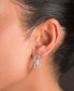 ფოტო #2 პროდუქტის Cubic Zirconia Triple Hoop Stud Earrings in Sterling Silver or 14k Gold over Sterling Silver