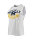 Фото #3 товара Women's Charcoal, White Michigan Wolverines Tank Top and Leggings Sleep Set