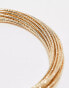 Фото #2 товара ASOS DESIGN bangle bracelets with multi fine wire design in gold tone