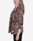 ფოტო #3 პროდუქტის Petite Classics Metallic Paisley Two in One Top