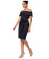 ფოტო #3 პროდუქტის Women's Brocade Rosette Sheath Dress
