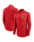 Men's Red Chicago Blackhawks Mock Neck Quarter-Zip Jacket