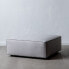 Pouffe Light grey Wood Feather Foam 94 x 94 x 44 cm Modern Modular