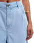 Фото #5 товара Mango bermuda denim look shorts in light blue