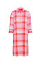 ფოტო #1 პროდუქტის Women's 100% Linen Plaid Shirt Dress
