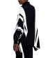 Фото #4 товара Striped Turtleneck Poncho Sweater, Created for Macy's