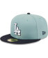 Фото #4 товара Men's Light Blue, Navy Los Angeles Dodgers Beach Kiss 59FIFTY Fitted Hat