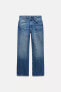 ZW COLLECTION STRAIGHT-LEG MID-RISE JEANS