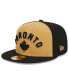 ფოტო #2 პროდუქტის Men's Gold, Black Toronto Raptors 2023/24 City Edition 59FIFTY Fitted Hat