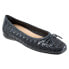 Фото #2 товара Trotters Gillian T2122-400 Womens Blue Wide Leather Ballet Flats Shoes