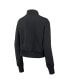 ფოტო #2 პროდუქტის Women's Black Ohio State Buckeyes Legacy Elevated Logo Cropped Half-Zip Sweatshirt