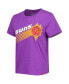 Women's Purple Phoenix Suns Hardwood Classics Arcadia Elevated T-shirt Фиолетовый, XL - фото #3