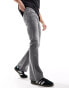 ASOS DESIGN flare jeans in grey wash grau, W33 L32 - фото #2