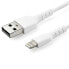 Фото #1 товара StarTech.com 6 foot (2m) Durable White USB-A to Lightning Cable - Heavy Duty Rugged Aramid Fiber USB Type A to Lightning Charger/Sync Power Cord - Apple MFi Certified iPad/iPhone 12 - 2 m - Lightning - USB A - Male - Male - White