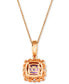 Фото #3 товара Le Vian grape Amethyst (2-1/8 ct. t.w.) & Diamond (3/8 ct. t.w.) Halo Pendant Necklace in 14k Rose Gold, 18" + 2" extender