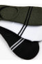 Babet Çorap Seti 3'lü Çok Renkli Şerit Detaylı