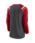 ფოტო #4 პროდუქტის Men's Heathered Charcoal and Red Tampa Bay Buccaneers Tri-Blend Raglan Athletic Long Sleeve Fashion T-shirt