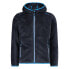 CMP 38P1455 hoodie fleece Titanium / Turquoise, 8 лет - фото #2