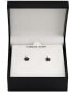 ფოტო #4 პროდუქტის Sapphire Flower Drop Earrings (1/2 ct. t.w.) in Sterling Silver