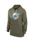 ფოტო #3 პროდუქტის Women's Olive Miami Dolphins 2022 Salute To Service Performance Pullover Hoodie