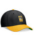 Фото #3 товара Men's Black/Gold Pittsburgh Pirates Cooperstown Collection Rewind Swooshflex Performance Hat