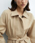 ფოტო #3 პროდუქტის Women's Belted Cotton Trench Coat