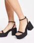 Topshop Rebecca platform tubular tie sandal in black