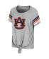 ფოტო #3 პროდუქტის Women's Heathered Gray Auburn Tigers Boo You Knotted Raglan T-Shirt