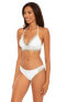 Фото #3 товара Becca by Rebecca Virtue Womens Layla Avery Halter Top White Size LG