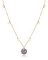 Hravý pozlacený náhrdelník s barevnými krystaly Elegant 13071C100-39