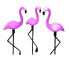 Gartenfigur Design Solarstecker Flamingo