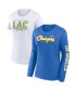 Фото #1 товара Women's Powder Blue, White Los Angeles Chargers Two-Pack Combo Cheerleader T-shirt Set