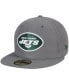 ფოტო #2 პროდუქტის Men's Graphite New York Jets Storm 59FIFTY Fitted Hat