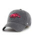 Men's Charcoal Arkansas Razorbacks Franchise Fitted Hat Черный, S/M - фото #1