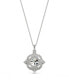 Charles & Colvard moissanite Halo Pendant Necklace (1 3/8 ct. t.w. Diamond Equivalent) in 14k White Gold Белый, 18 Inch - фото #3