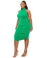 Plus Size Izzy Side Ruched Halter Neck Dress