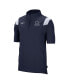 Men's Navy Penn State Nittany Lions Coach Short Sleeve Quarter-Zip Jacket