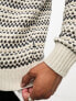 Only & Sons textured crew neck jumper in multi