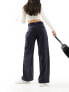 Фото #5 товара ASOS DESIGN slouchy mensy trousers in navy pinstripe