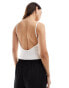 Фото #3 товара Miss Selfridge cami strap low back bodysuit 2 pack in black and white