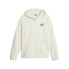 Фото #1 товара Puma Essentials Elevated Velour FullZip Hoodie Womens White Casual Outerwear 675