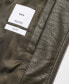 Фото #3 товара Men's Nappa Leather-Effect Jacket