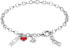Stylish silver bracelet with Storie pendants RZB026